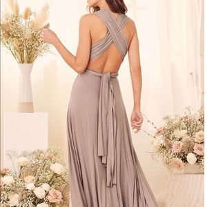 Lulus bridesmaid dress taupe